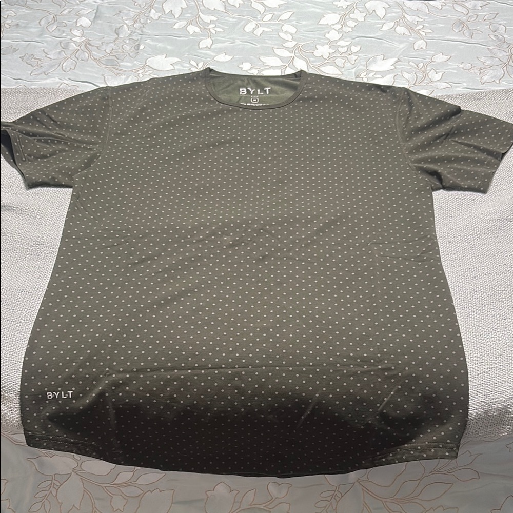 BYLT Basics Olive Polka Dot Tee